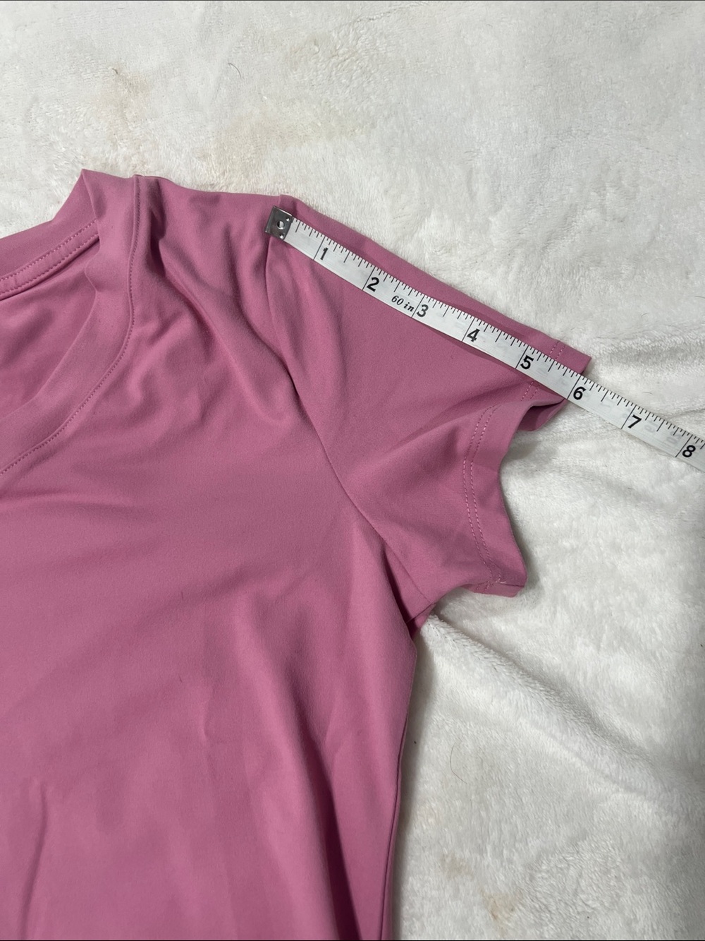 Trendy Queen Women's Pink V-Neck Short Sleeve Top - Picture 6 of 7